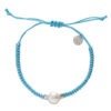 Adira Fresh Water Pearl Bracelet- Sky Blue Cord- Friendship, Stacking, Gifting