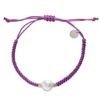 Adira Fresh Water Pearl Bracelet- Violet Cord- Friendship, Stacking, Gifting