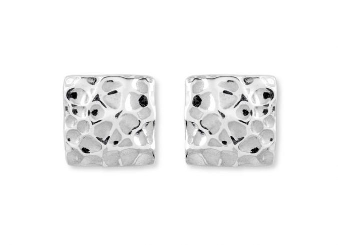 Tranquility Sterling Silver Square Earrings